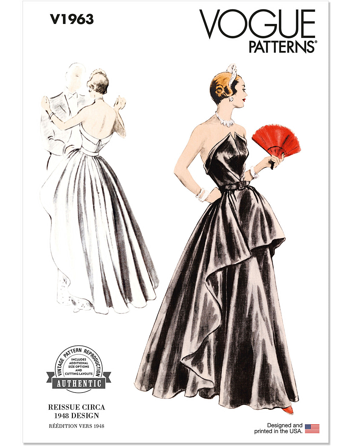Symønster Vogue Patterns V1963 - Kjole Vintage - Dame | Billede 3