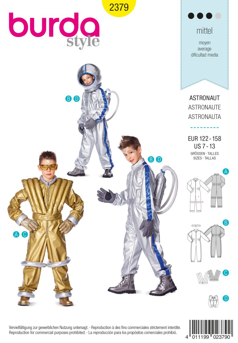 PDF-symønster - Burda 2379 - Kostume - Dreng - Karneval | Billede 2