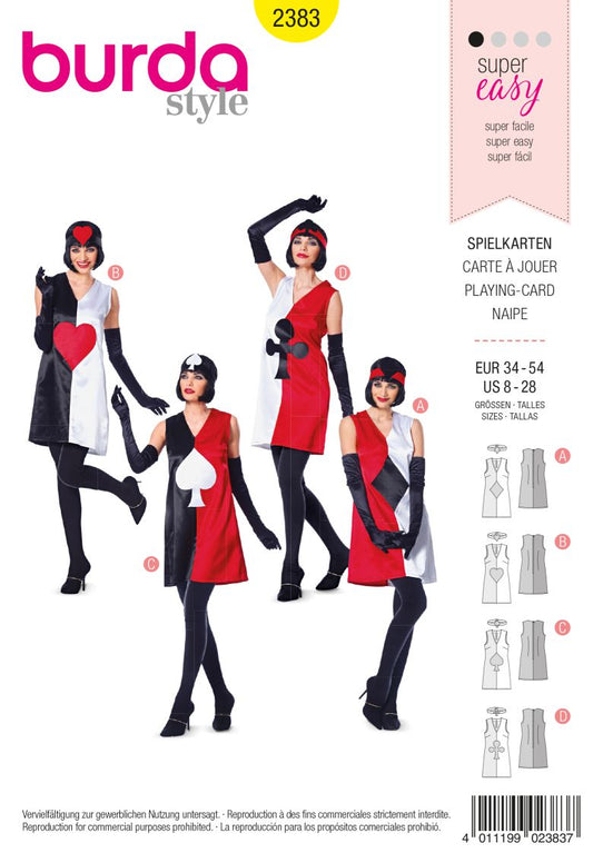 Symønster Burda 2383 - Kostume - Dame - Karneval | Billede 2