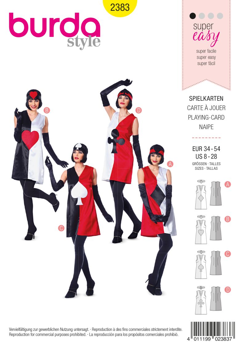 PDF-symønster - Burda 2383 - Kostume - Dame - Karneval | Billede 2