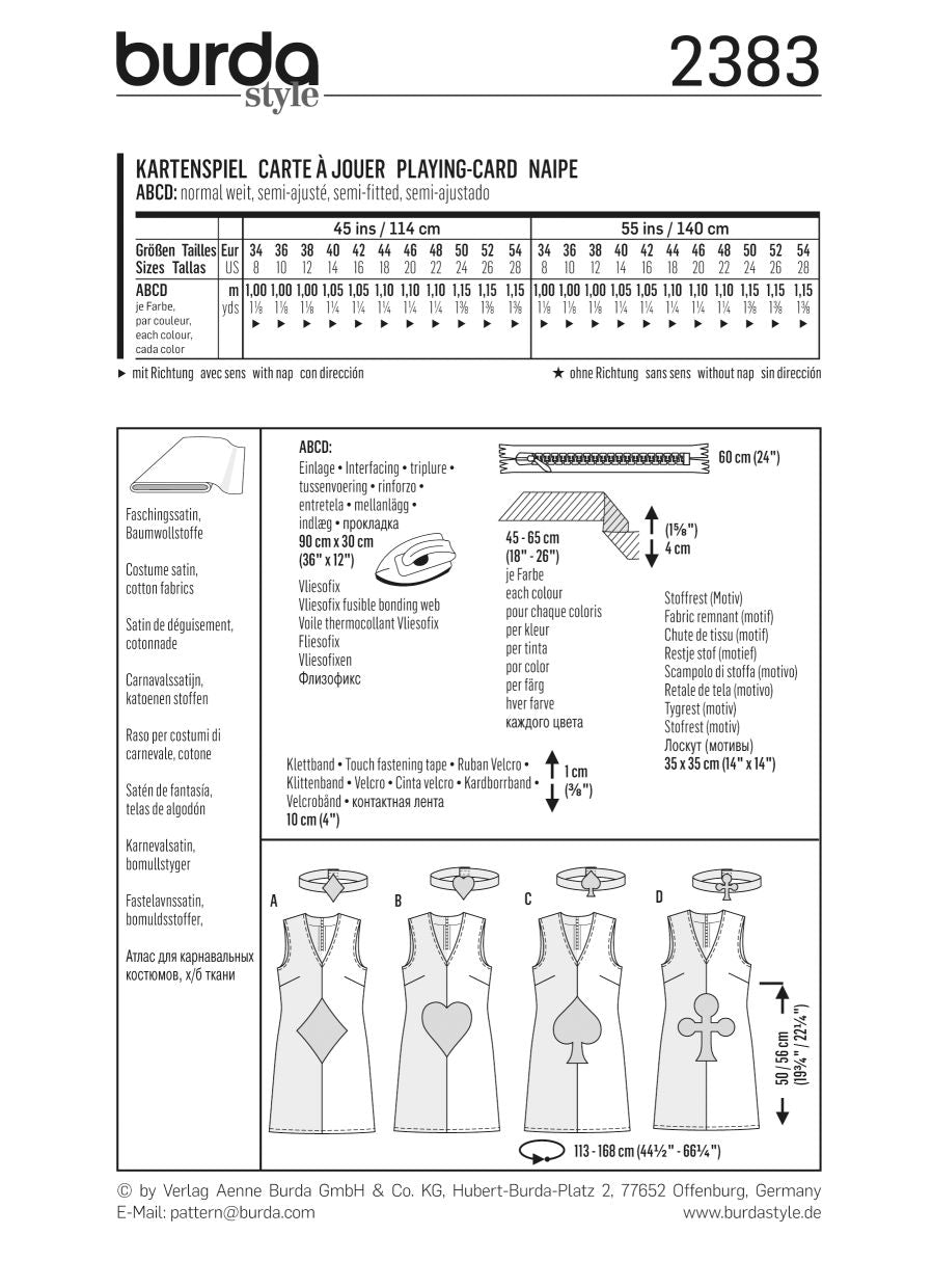 PDF-symønster - Burda 2383 - Kostume - Dame - Karneval | Billede 4