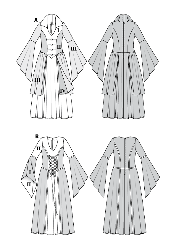 Symønster Burda 2405 - Kostume - Dame - Halloween | Billede 6