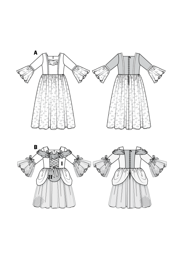 Symønster Burda 2410 - Kostume - Pige | Billede 9