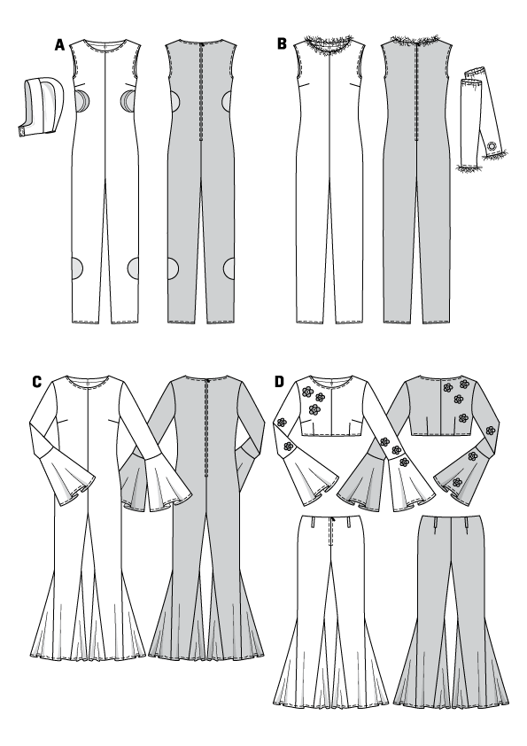 PDF-symønster - Burda 2511 - Kostume - Dame - Karneval | Billede 7