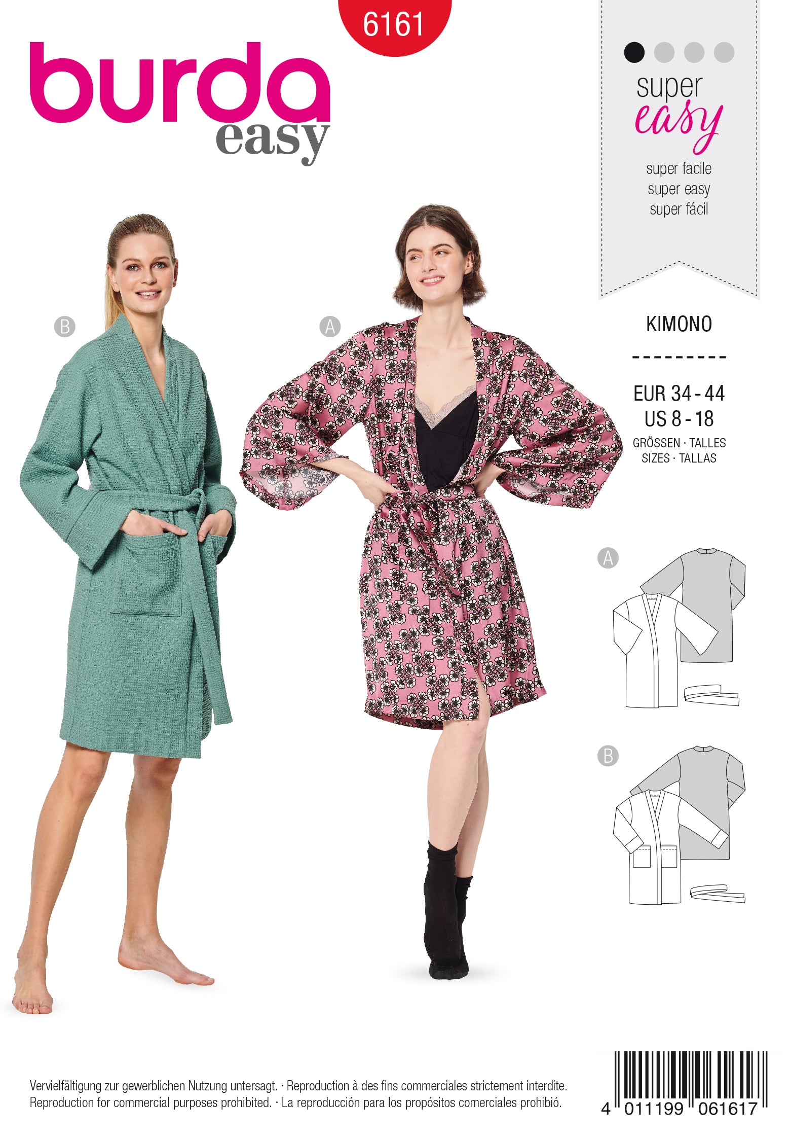 Symønster Burda 6161 - Pyjamas - Dame | Billede 9