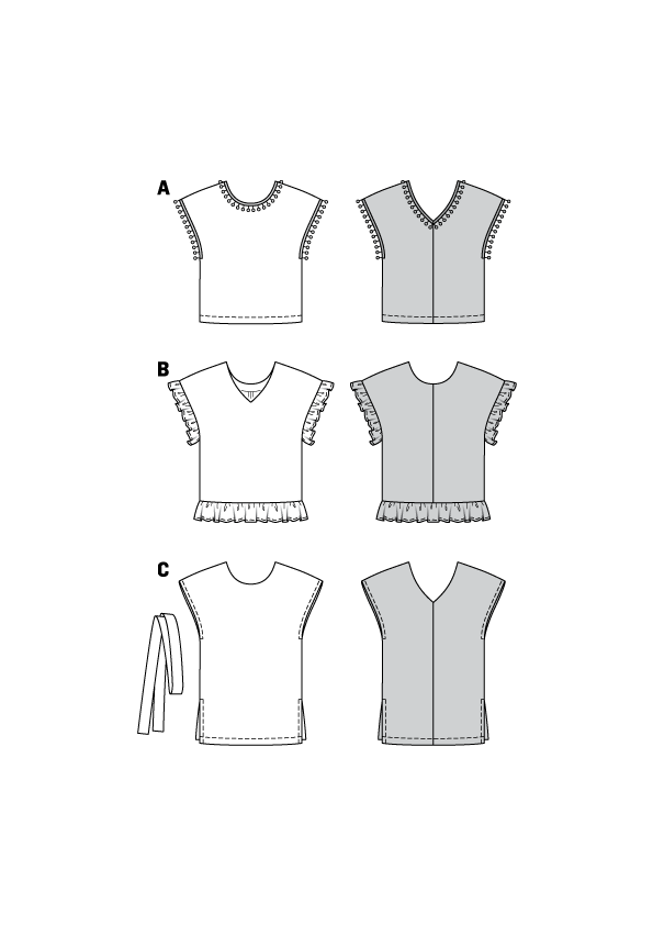 Symønster Burda 6204 - Bluse Skjorte - Dame | Billede 12