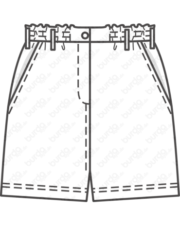 PDF-symønster - Burda BS202105 - Shorts - Dame | Billede 3