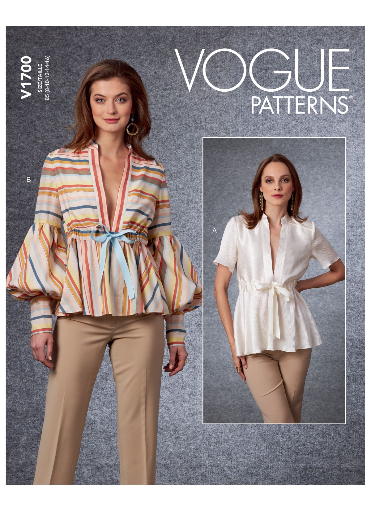 Symønster Vogue Patterns 1700 - Top Bluse - Dame | Billede 3