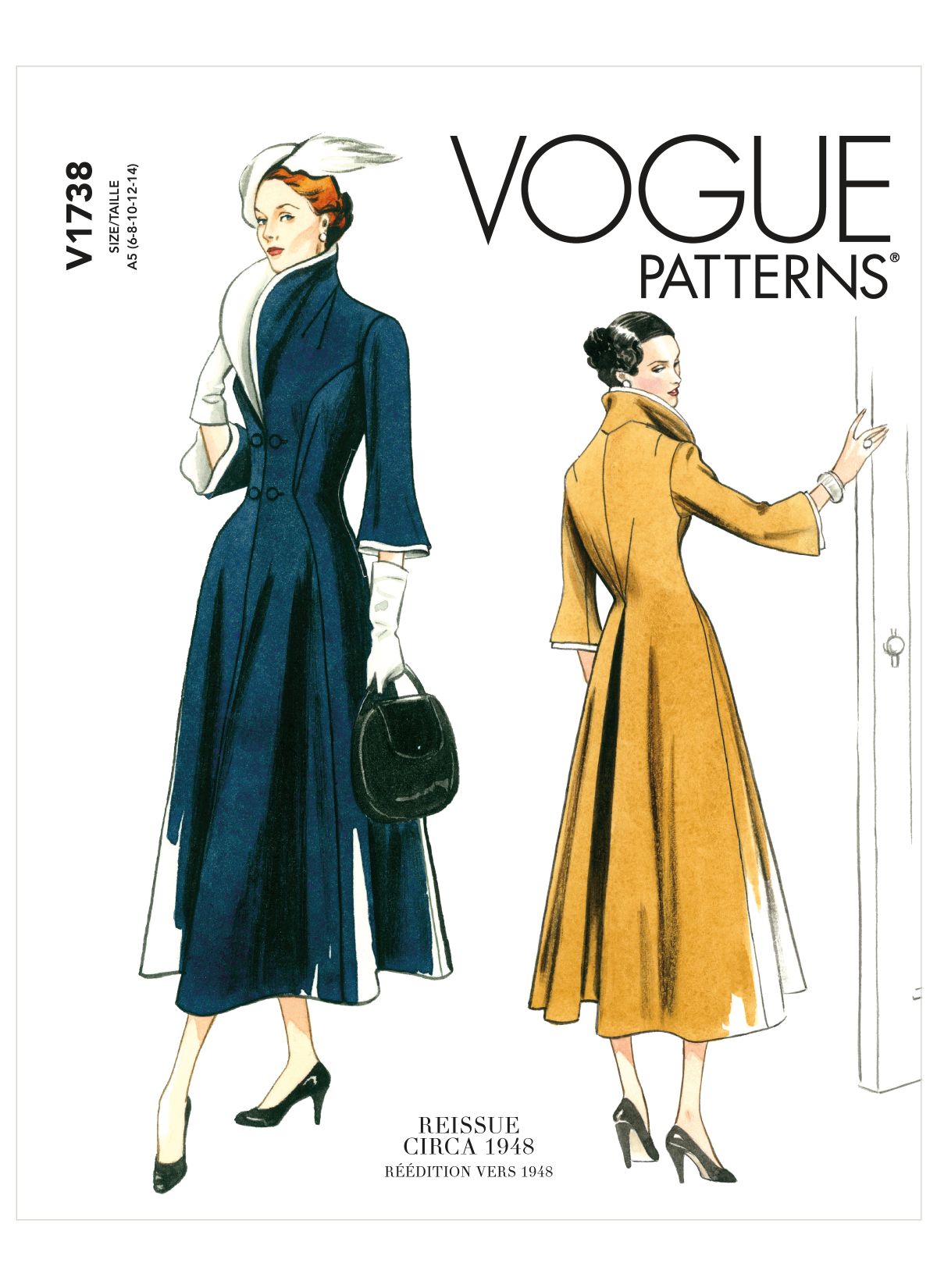 Symønster Vogue Patterns 1738 - Frakke Vintage - Dame | Billede 3