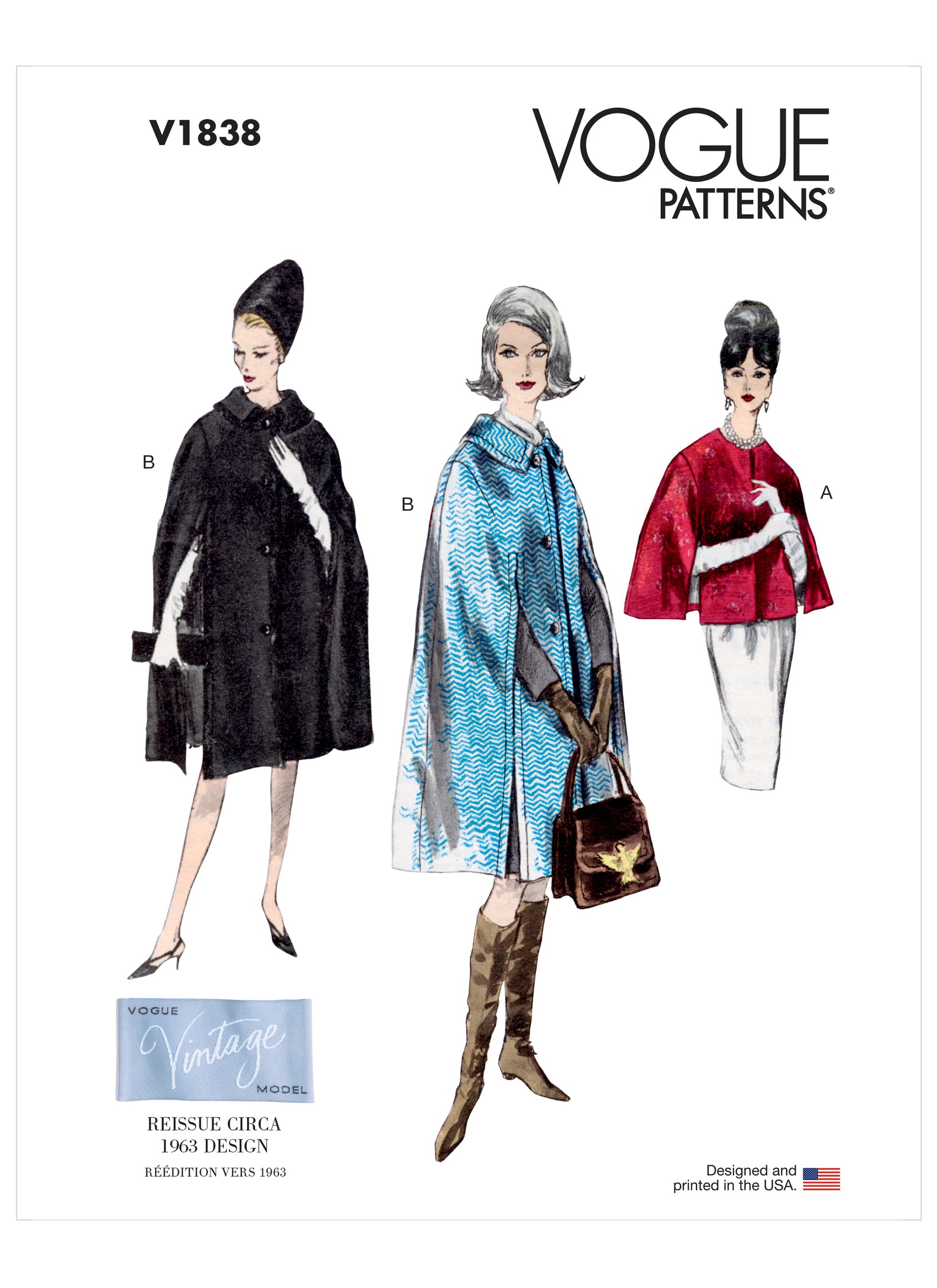 Symønster Vogue Patterns 1838 - Frakke Vintage - Dame | Billede 4