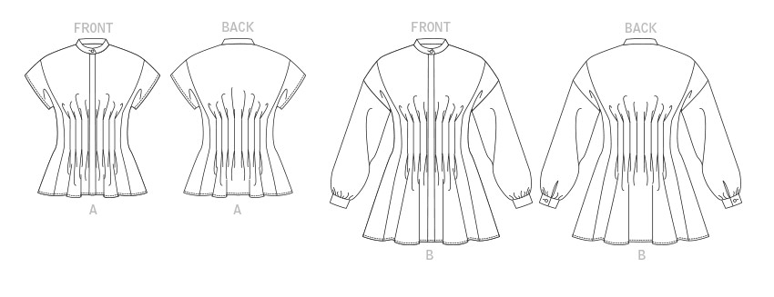 Symønster Vogue Patterns 1874 - Top Skjorte - Dame | Billede 8
