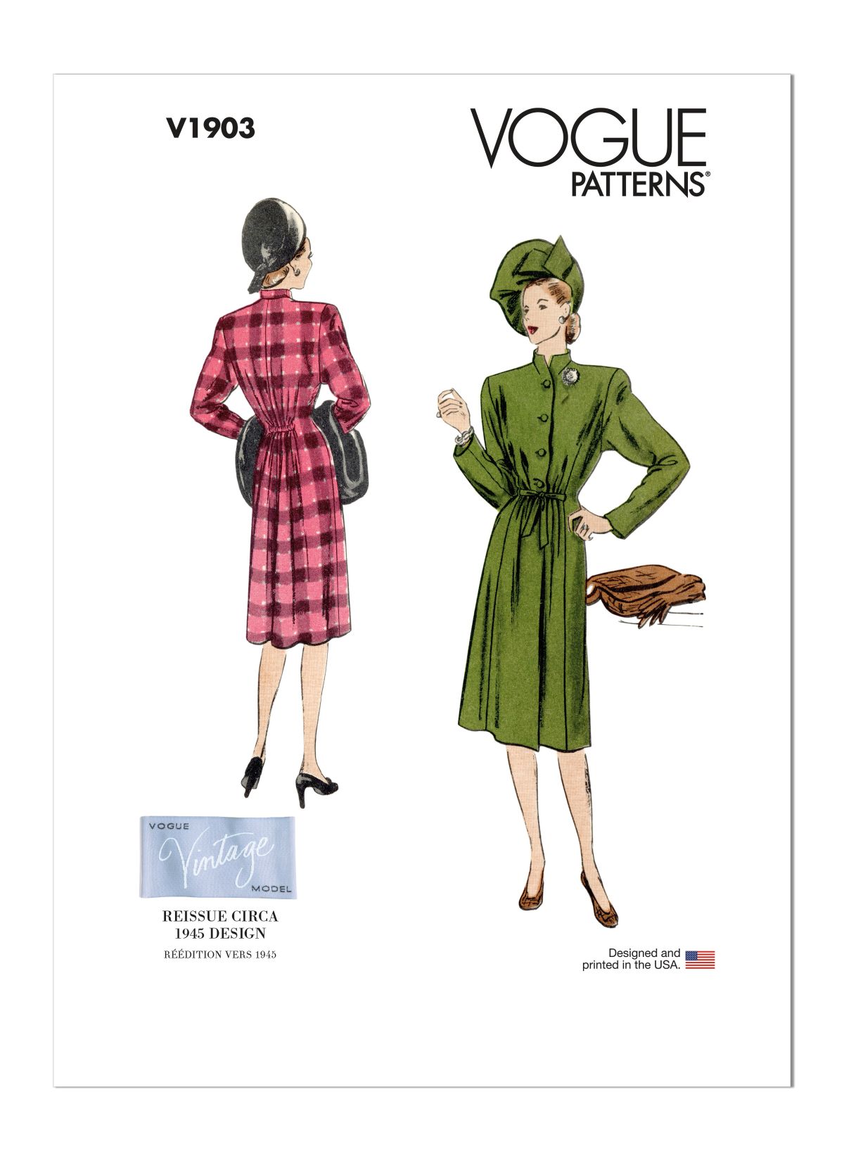 Symønster Vogue Patterns 1903 - Frakke Vintage - Dame | Billede 3
