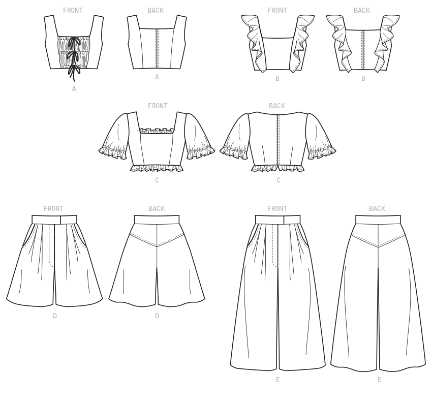 Symønster McCall´s 7962 - Top Bukser Shorts - Dame | Billede 4