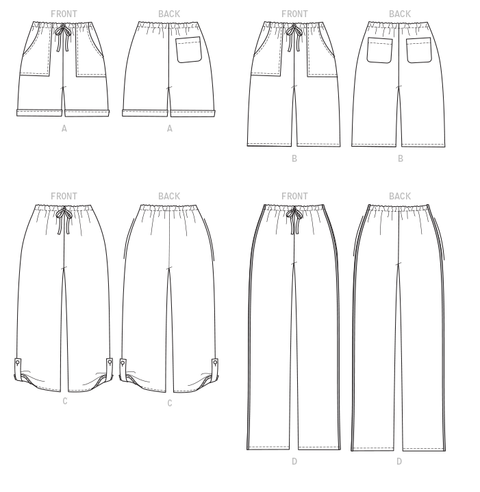 Symønster McCall´s 7966 - Bukser Shorts - Pige | Billede 4