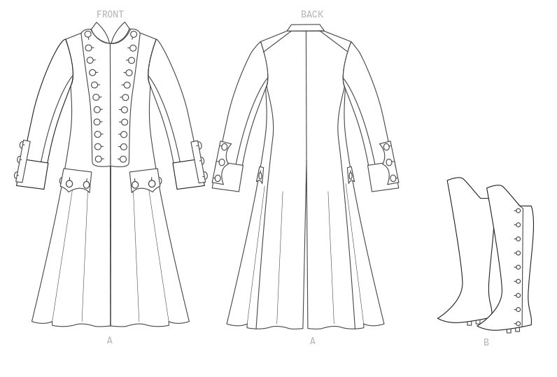 Symønster McCall´s 7990 - Frakke Kostume - Dame - Karneval | Billede 4