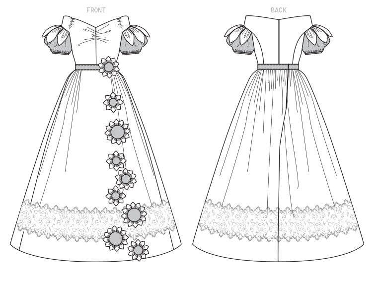 Symønster McCall´s 8017 - Kjole Kostume Historisk kostume - Dame - Karneval | Billede 4