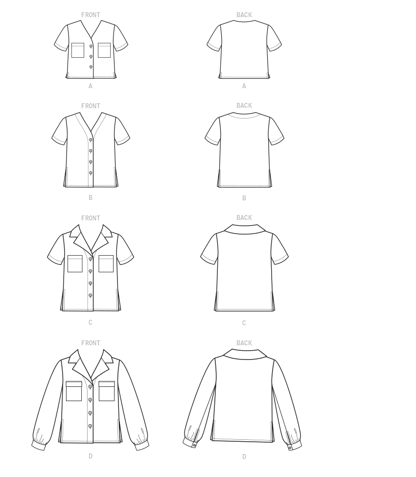 Symønster McCall´s 8067 - Bluse Skjorte - Dame | Billede 5
