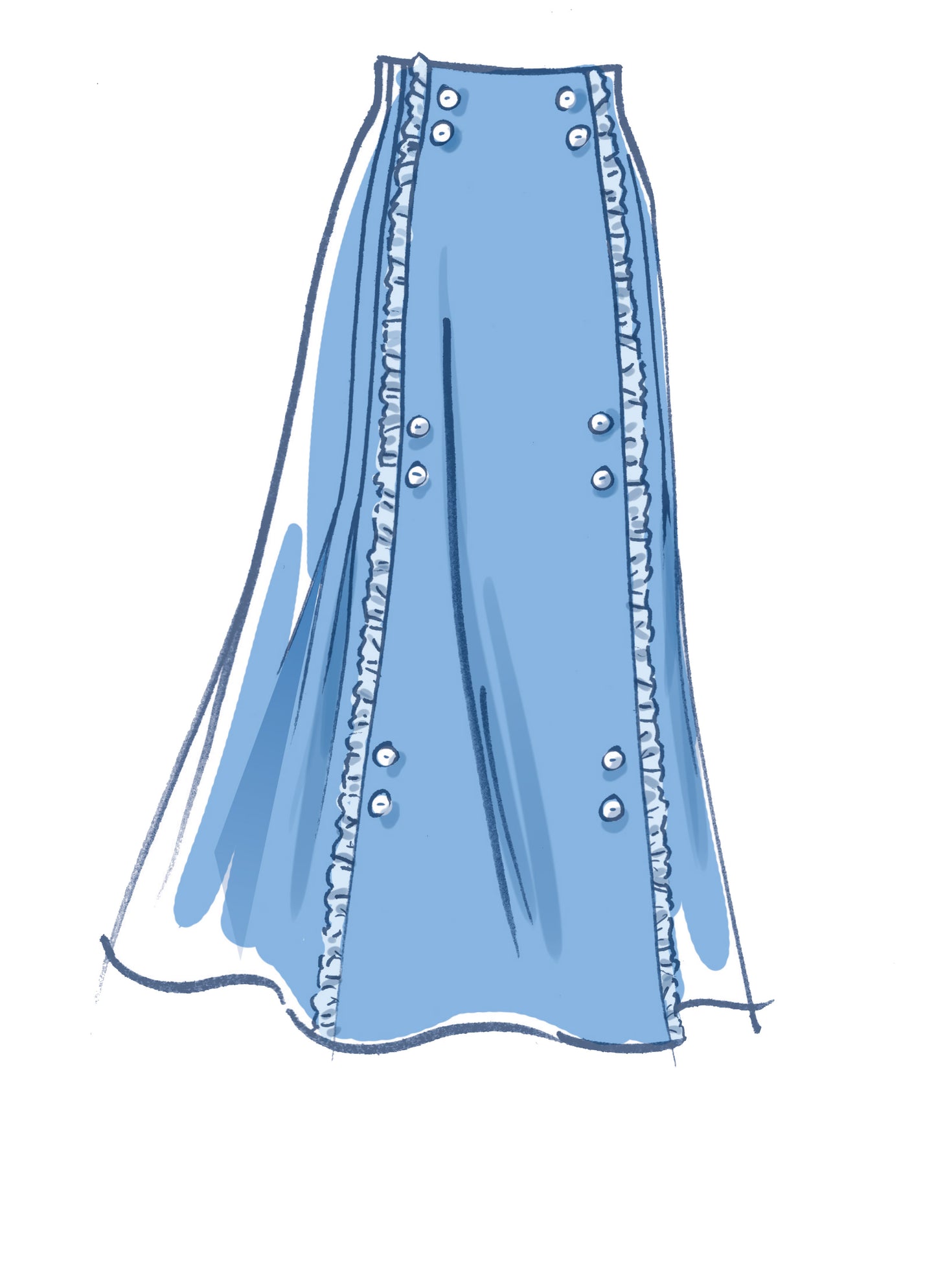 Symønster McCall´s 8071 - Nederdel Historisk kostume - Dame | Billede 4