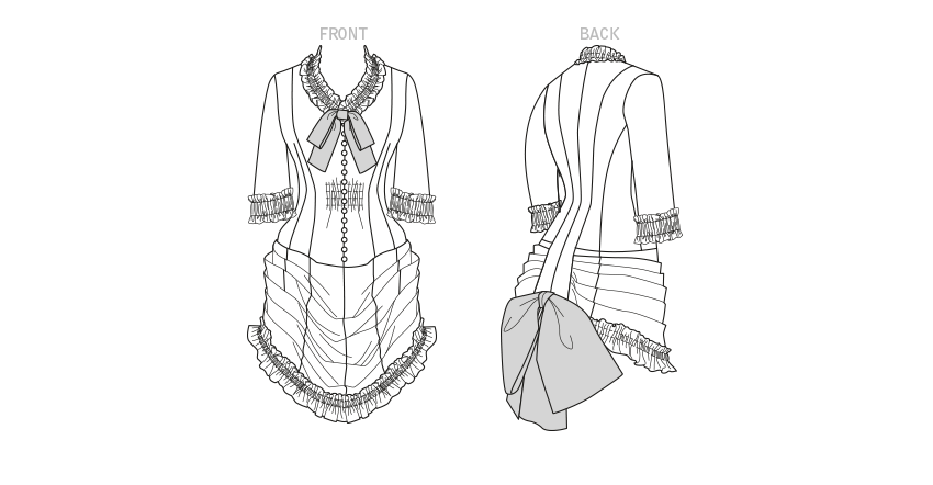 Symønster McCall´s 8189 - Kjole Kostume Historisk kostume - Dame | Billede 5