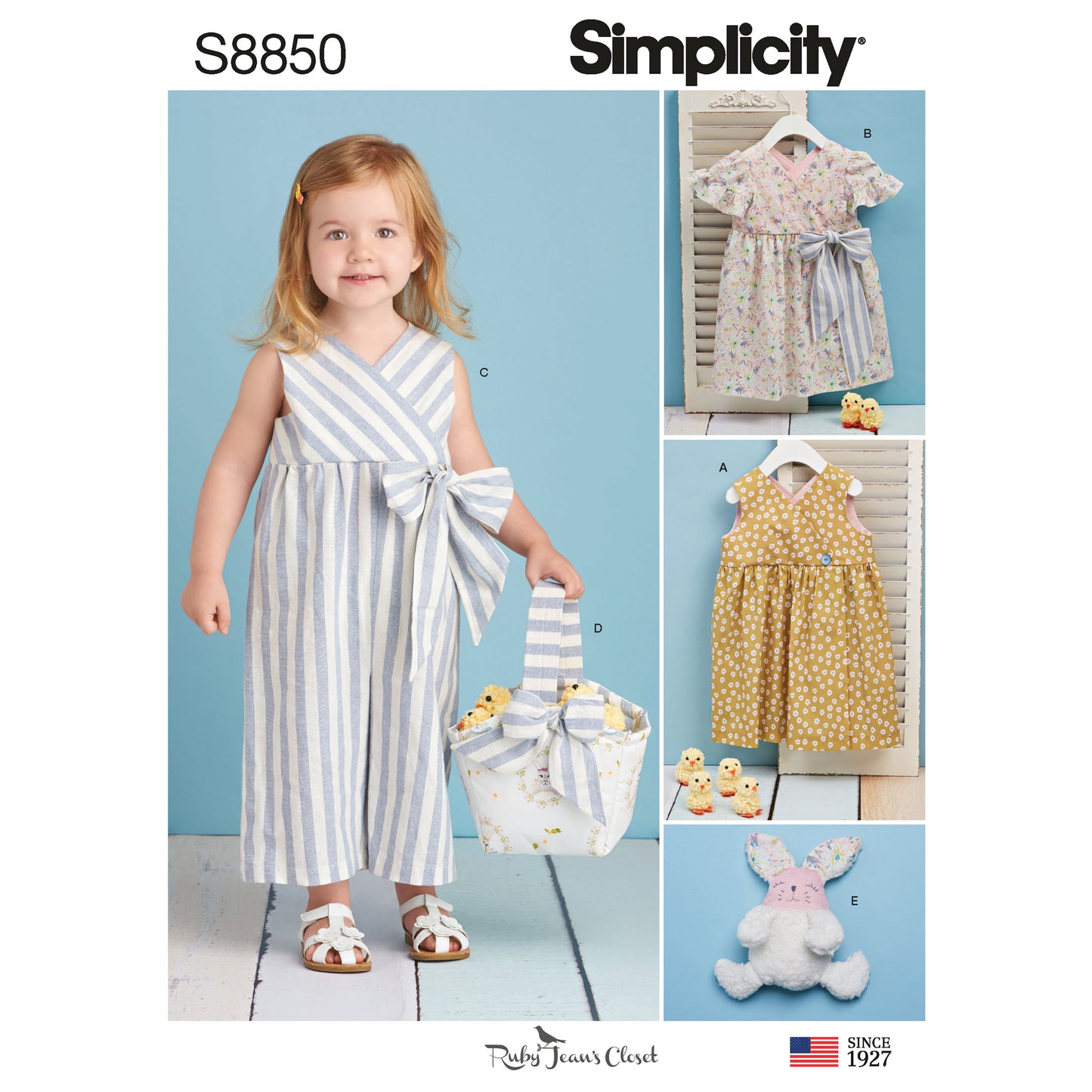 Symønster Simplicity 8850 - Kjole Buksedragt - Baby | Billede 6