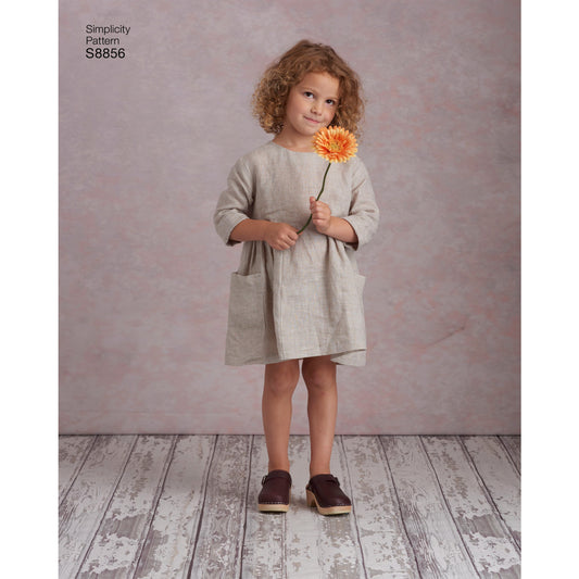 Symønster Simplicity 8856 - Kjole Tunika - Baby - Dukketøj | Billede 1
