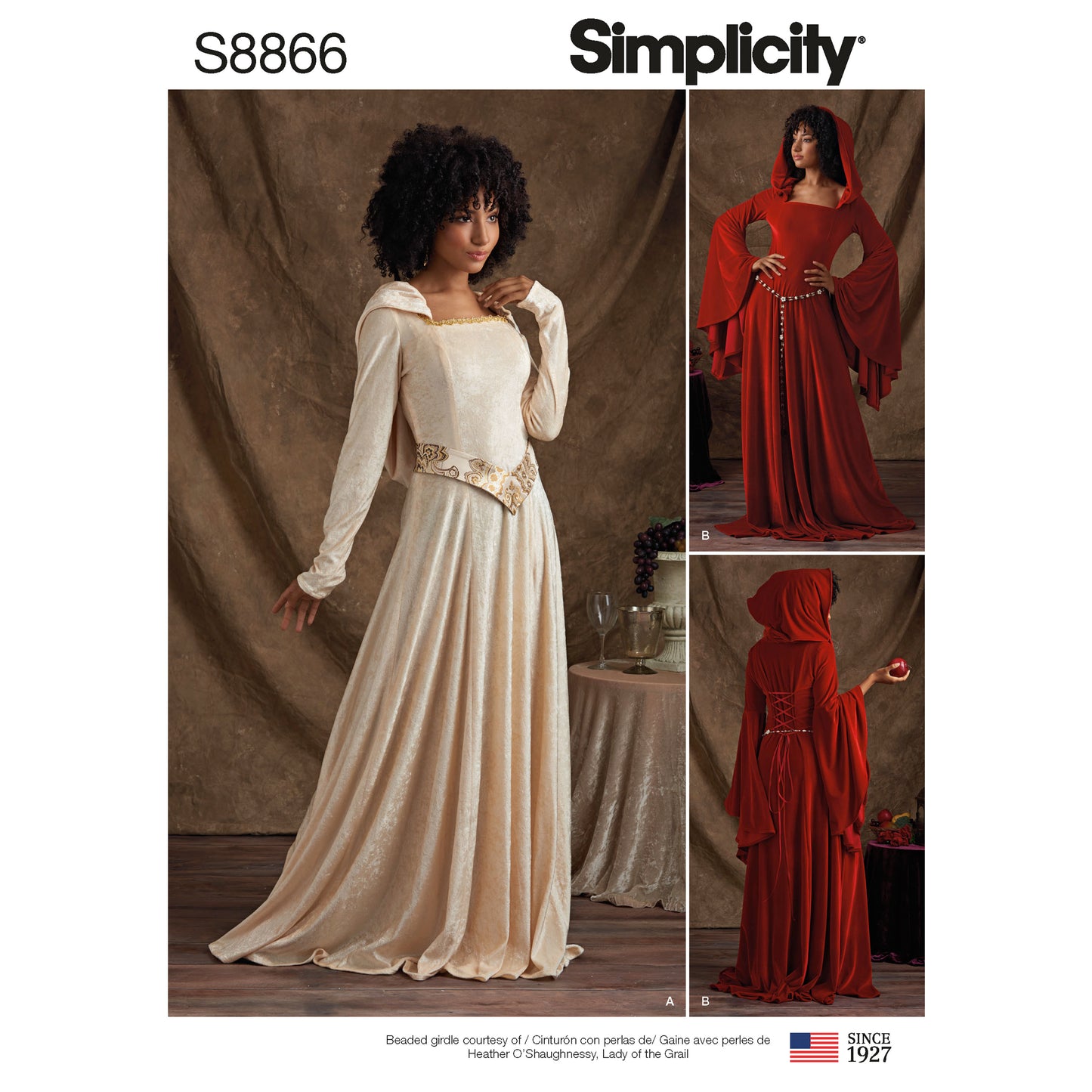 Symønster Simplicity 8866 - Kjole Kostume Cosplay - Dame - Karneval | Billede 7