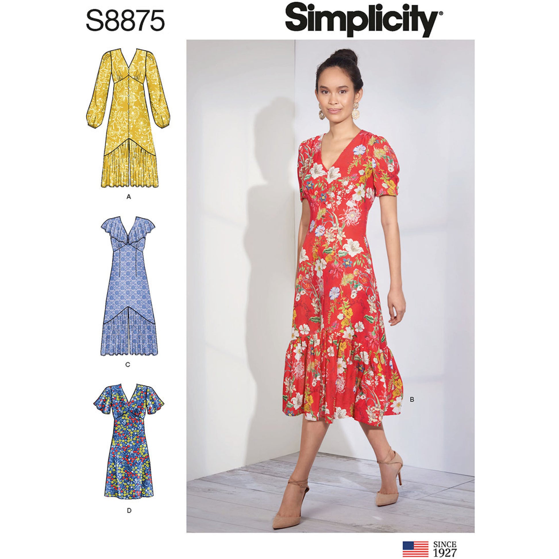 Symønster Simplicity 8875 - Kjole - Dame | Billede 5