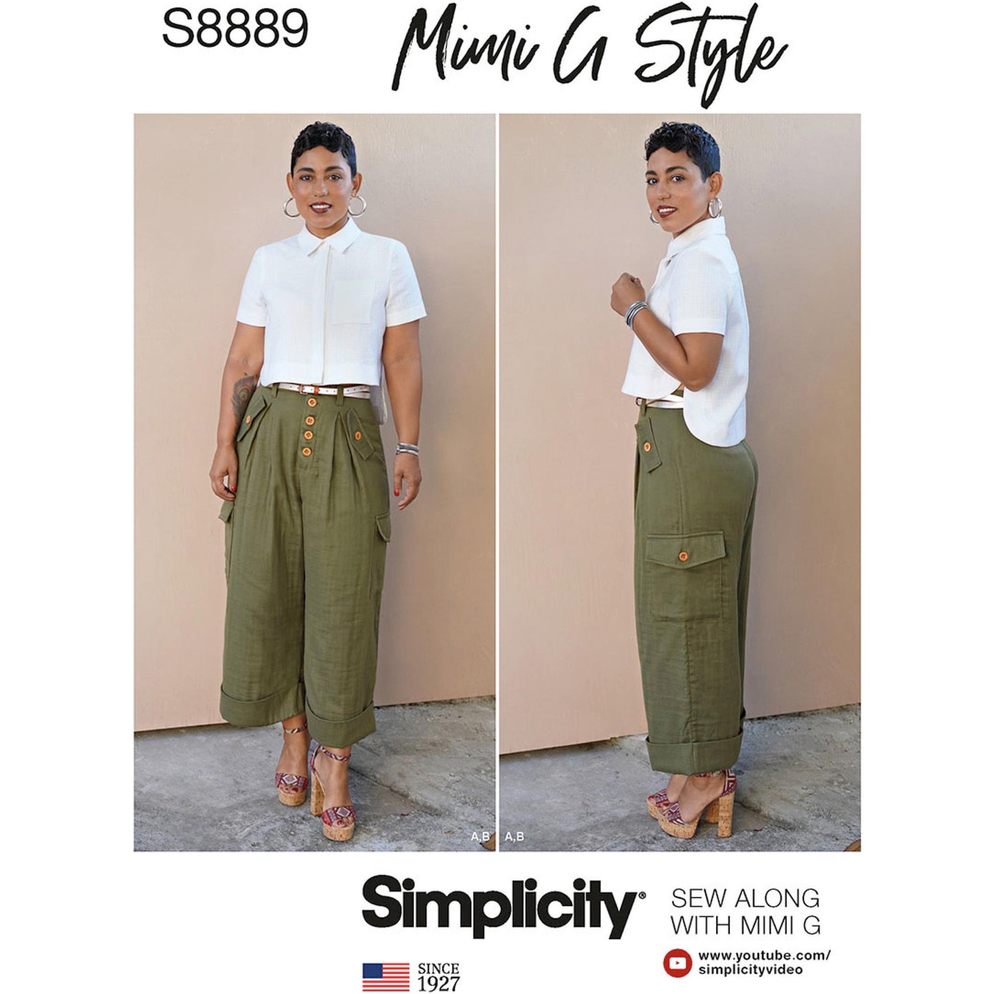Symønster Simplicity 8889 - Bukser Skjorte - Dame | Billede 6