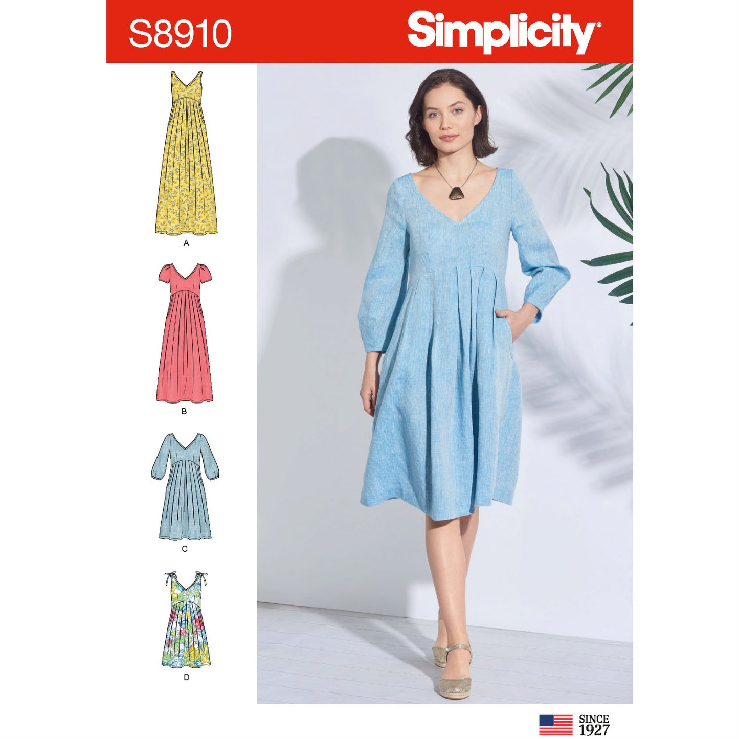 Symønster Simplicity 8910 - Kjole - Dame | Billede 8