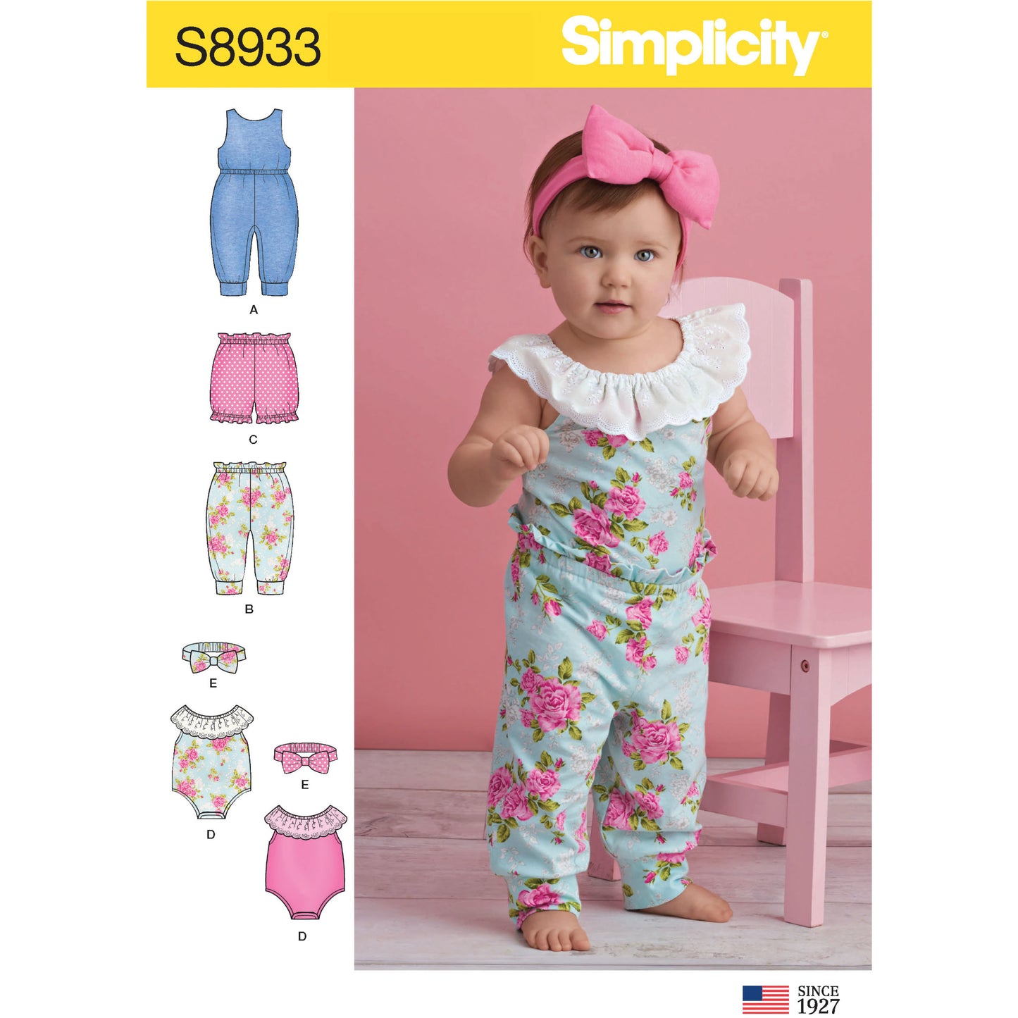 Symønster Simplicity 8933 - Bukser Shorts - Baby | Billede 9