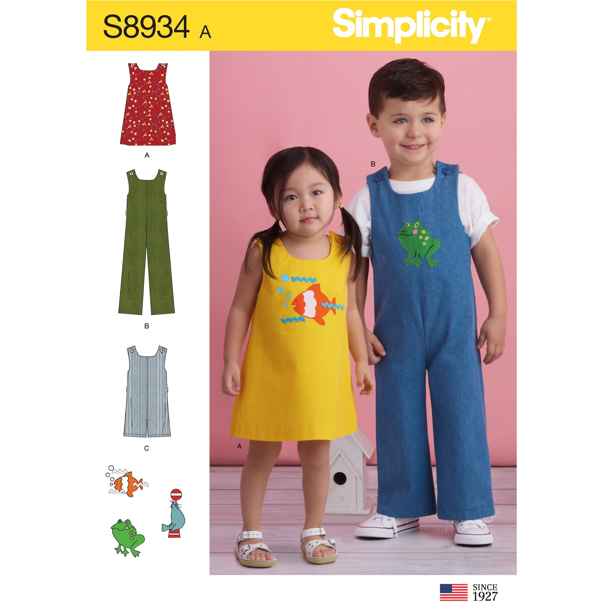Symønster Simplicity 8934 - Buksedragt - Baby | Billede 7