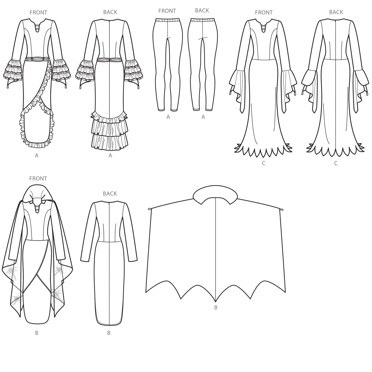 Symønster Simplicity 8973 - Kostume - Dame - Karneval Halloween | Billede 7