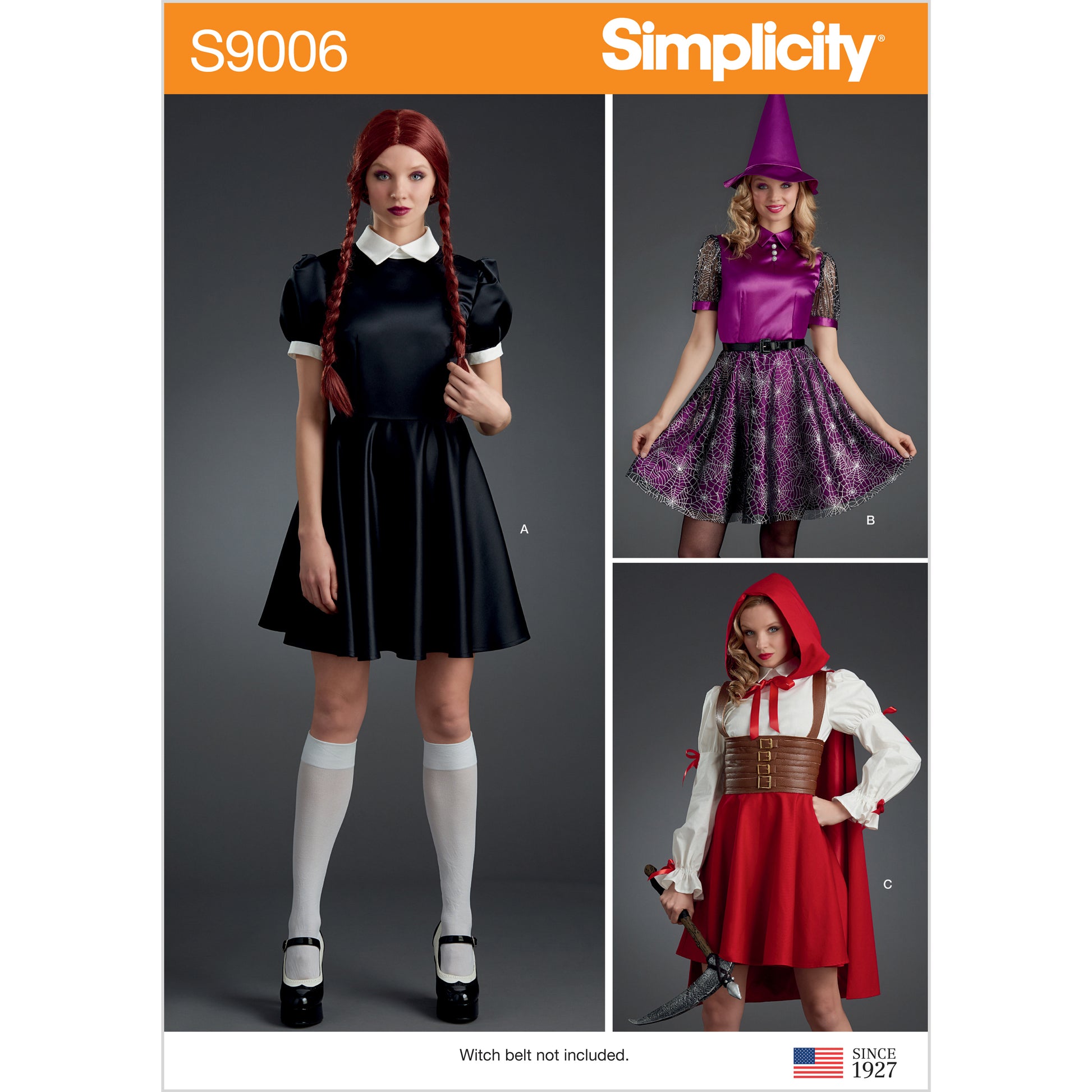Symønster Simplicity 9006 - Kjole Kostume - Dame - Hat - Karneval Halloween | Billede 8