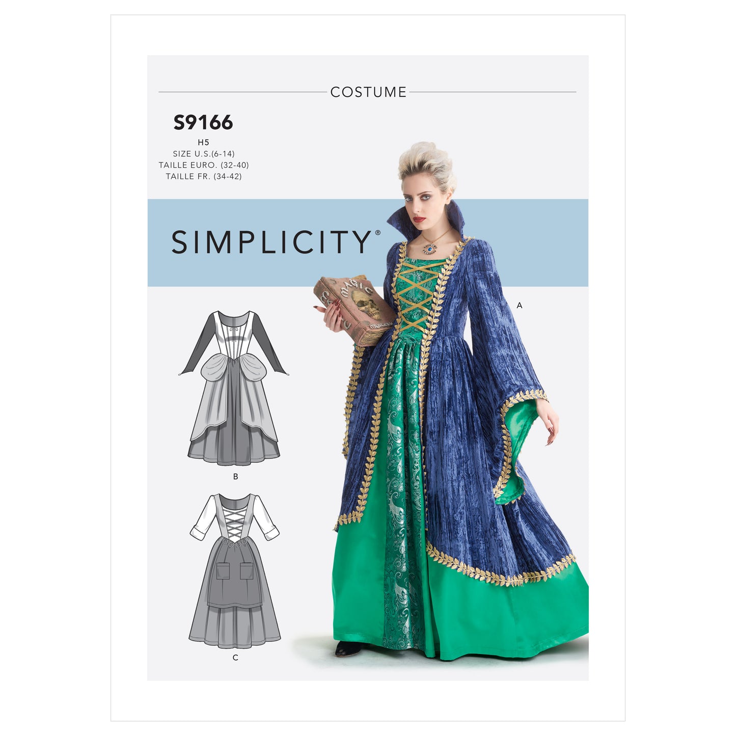 Symønster Simplicity 9166 - Kostume - Dame - Karneval | Billede 4