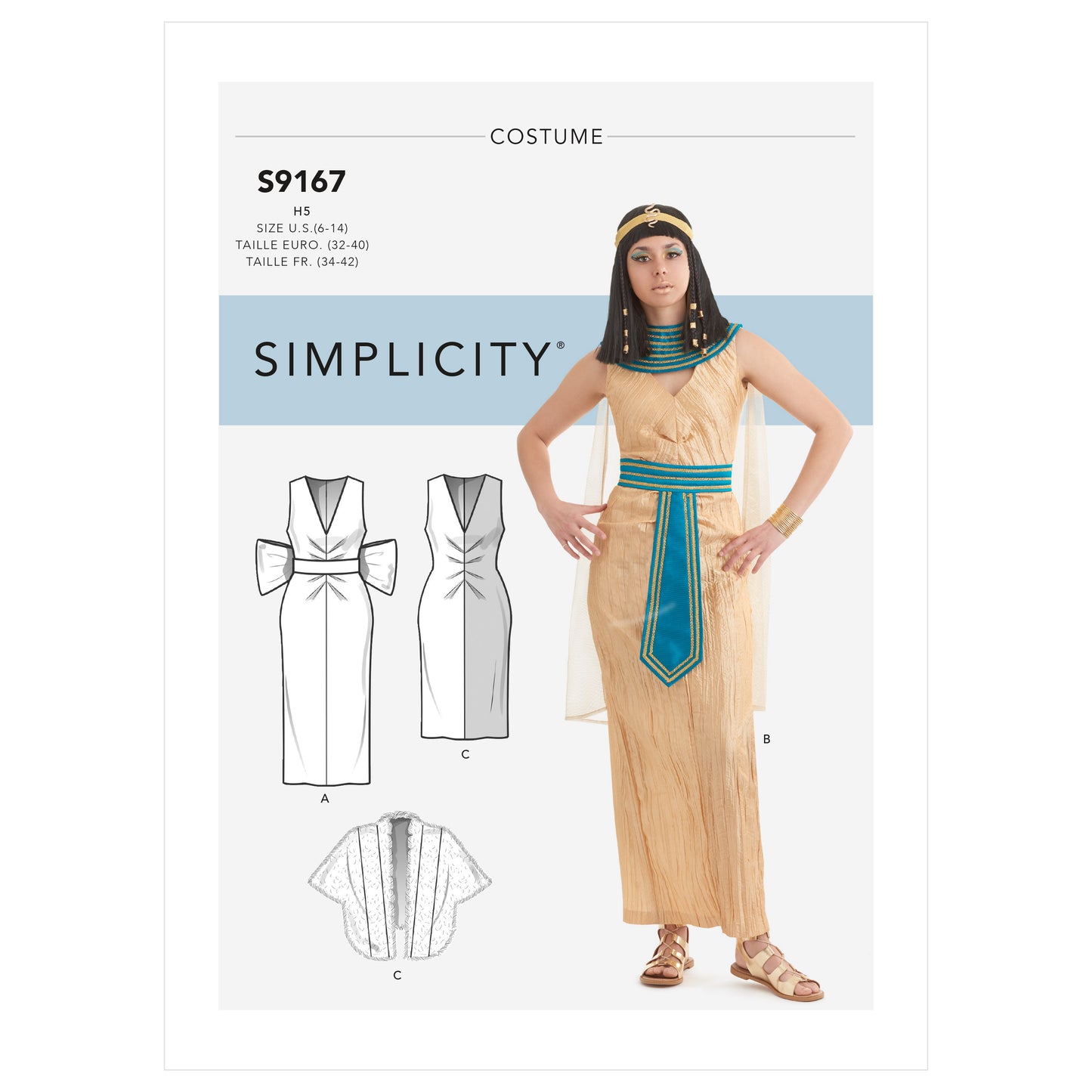 Symønster Simplicity 9167 - Kostume - Dame - Karneval | Billede 5