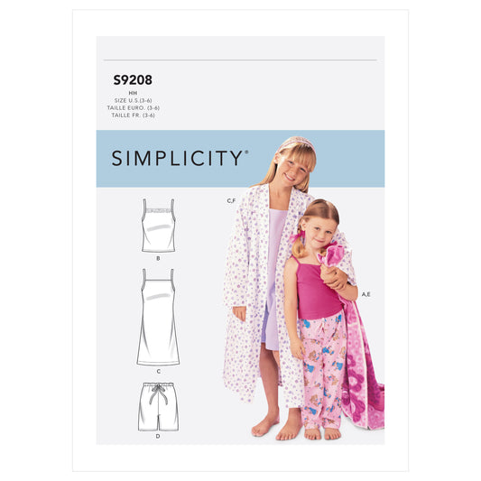 Symønster Simplicity 9208 - Pyjamas - Pige | Billede 2