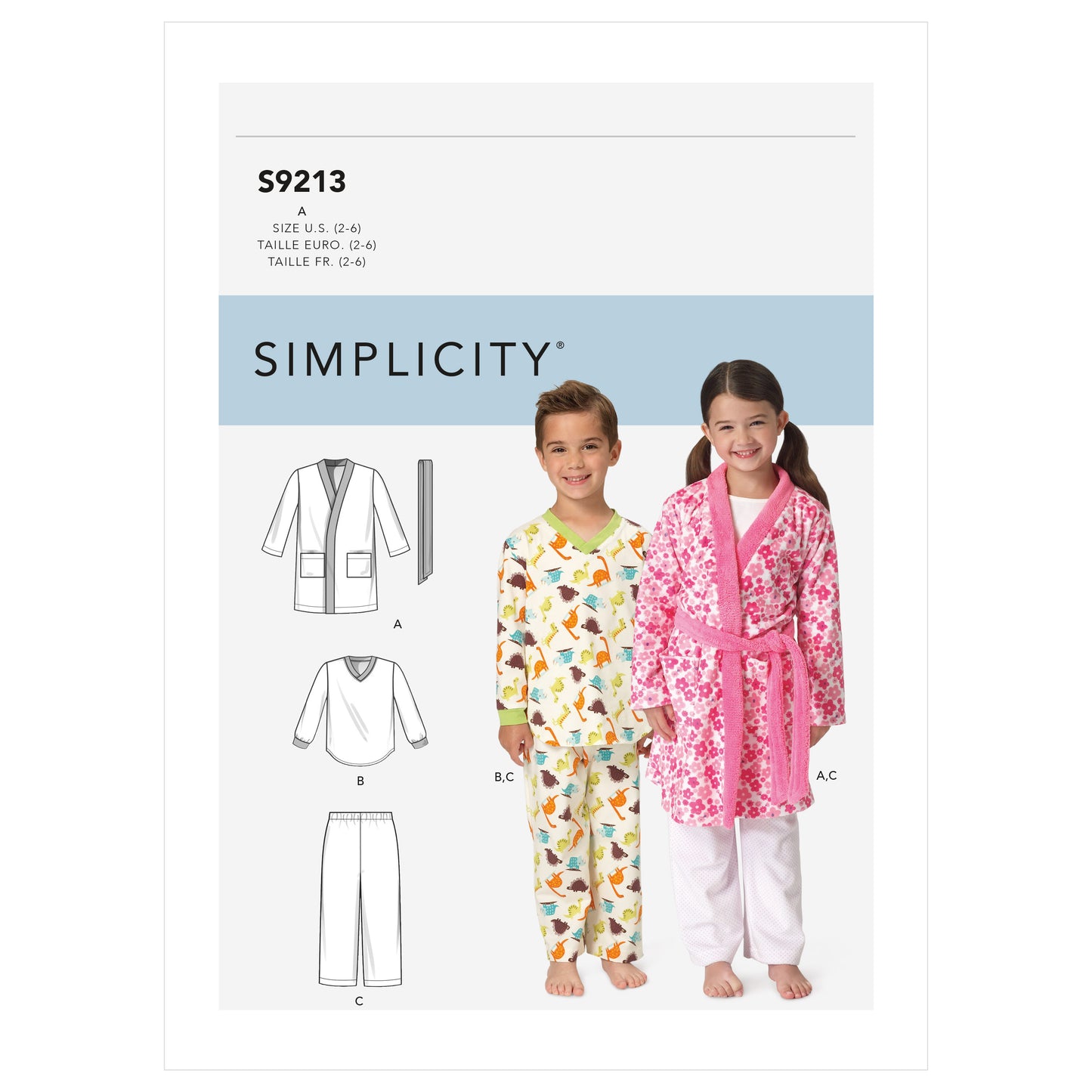 Symønster Simplicity 9213 - Pyjamas - Pige Dreng | Billede 3