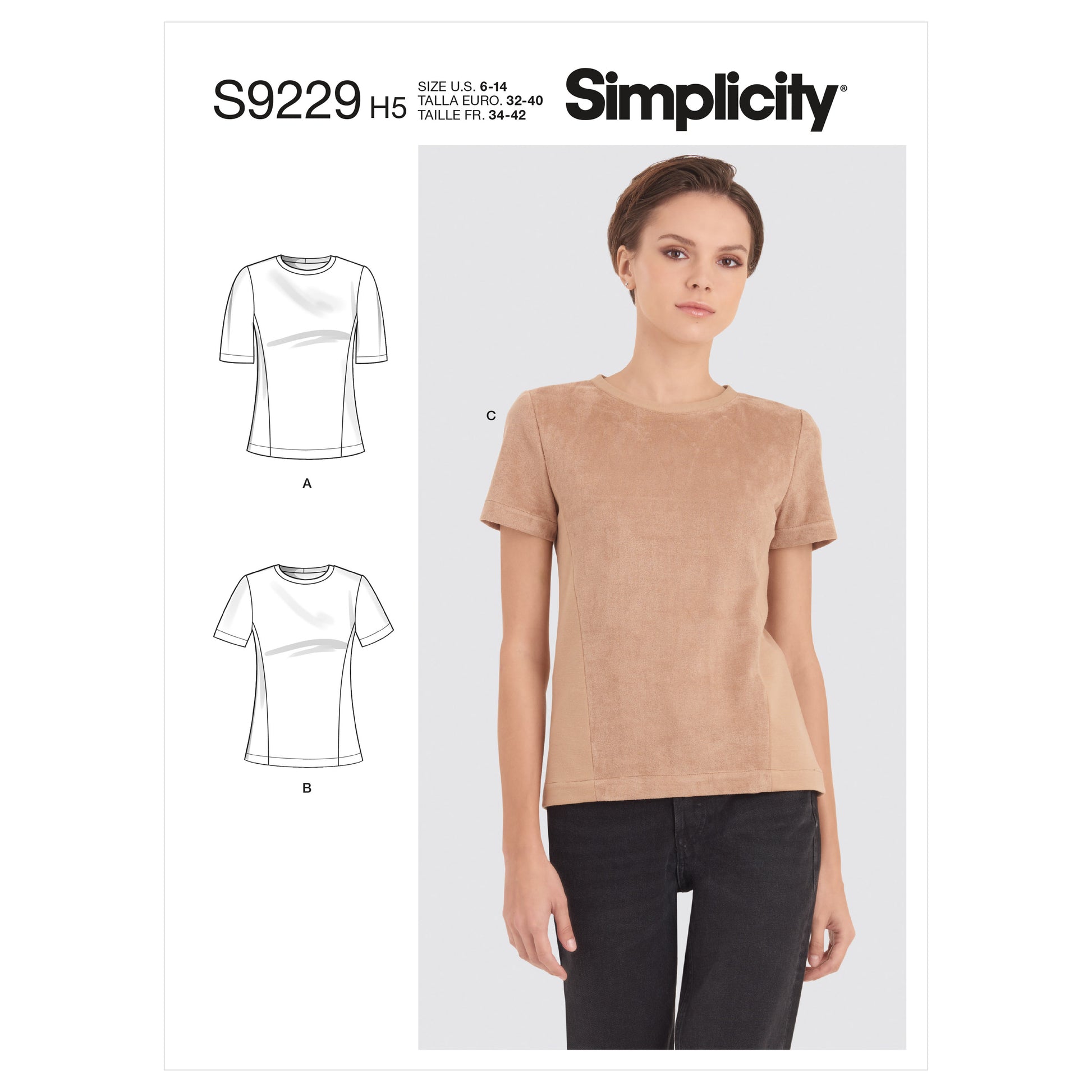 Symønster Simplicity 9229 - Top - Dame | Billede 4