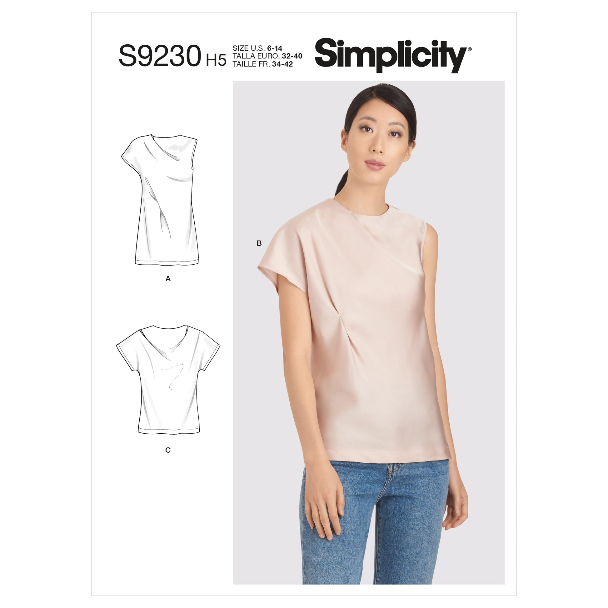Symønster Simplicity 9230 - Top Veste - Dame | Billede 4