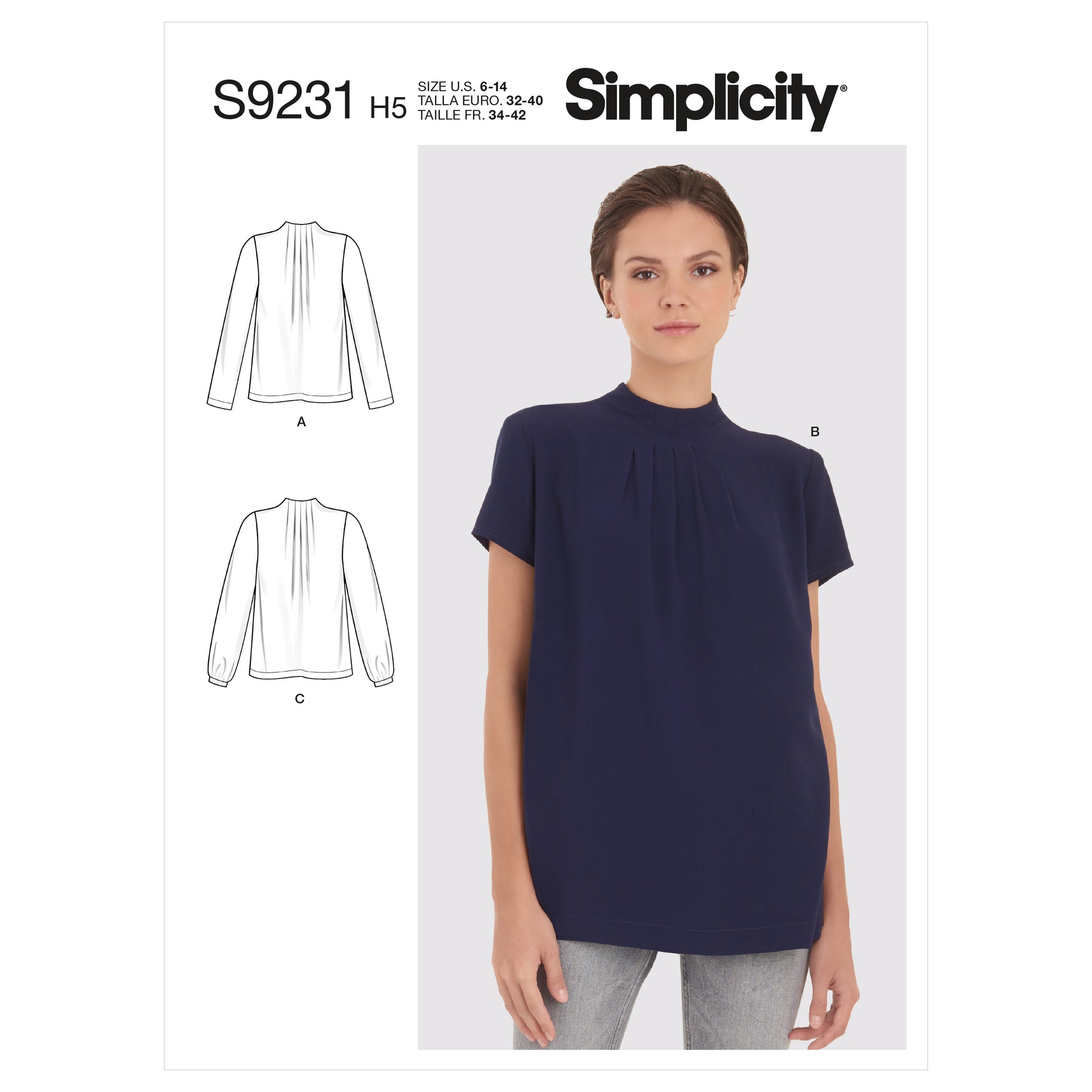 Symønster Simplicity 9231 - Bluse Top - Dame | Billede 4