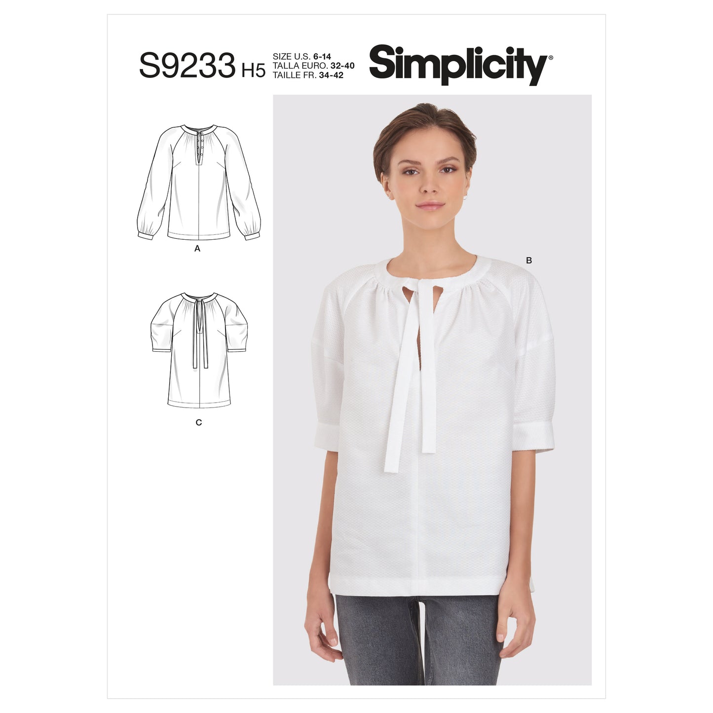 Symønster Simplicity 9233 - Top Bluse - Dame | Billede 4