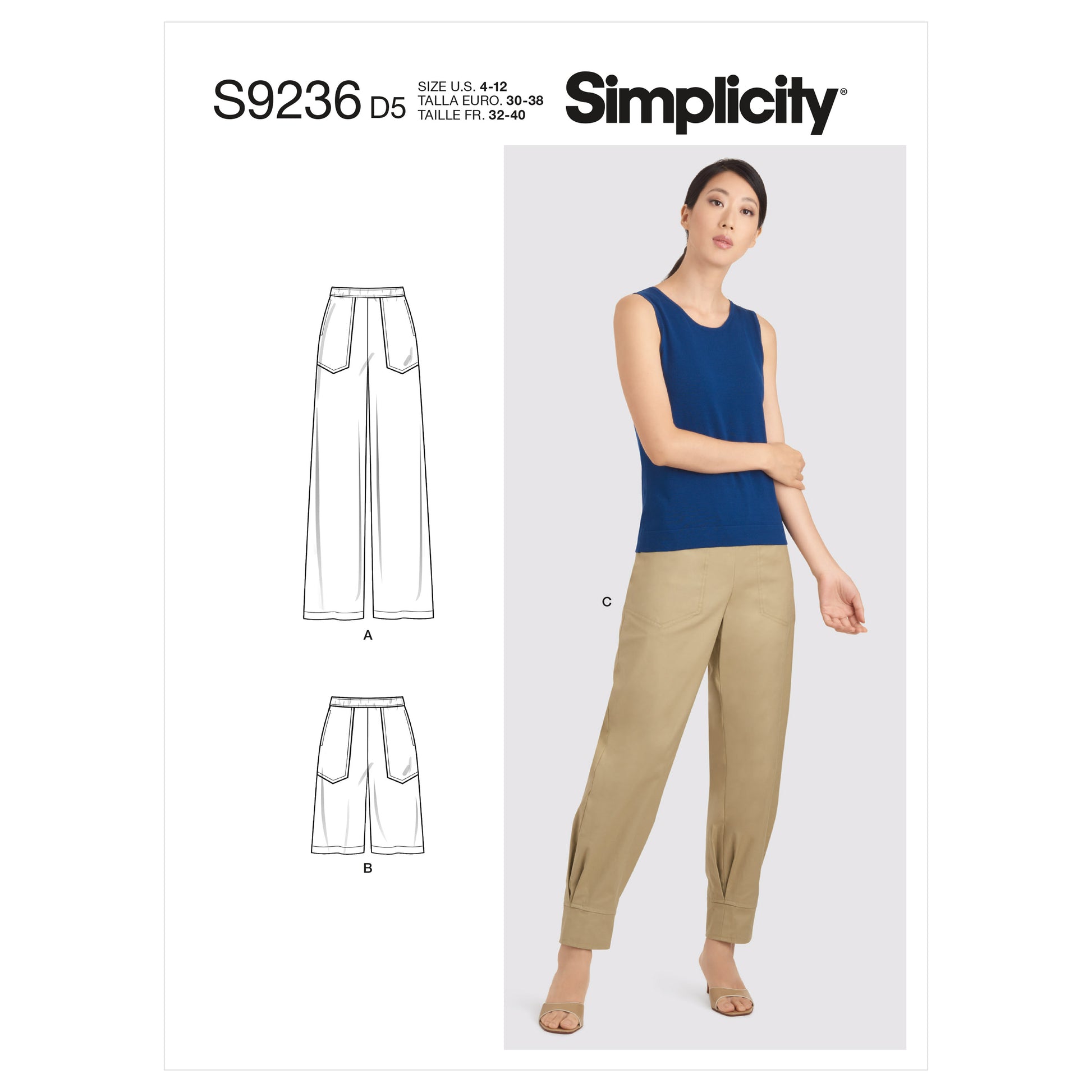 Symønster Simplicity 9236 - Bukser Shorts - Dame | Billede 4