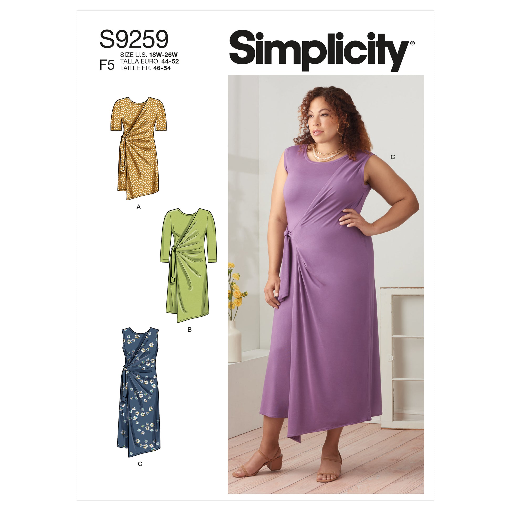 Symønster Simplicity 9259 - Kjole - Dame | Billede 6