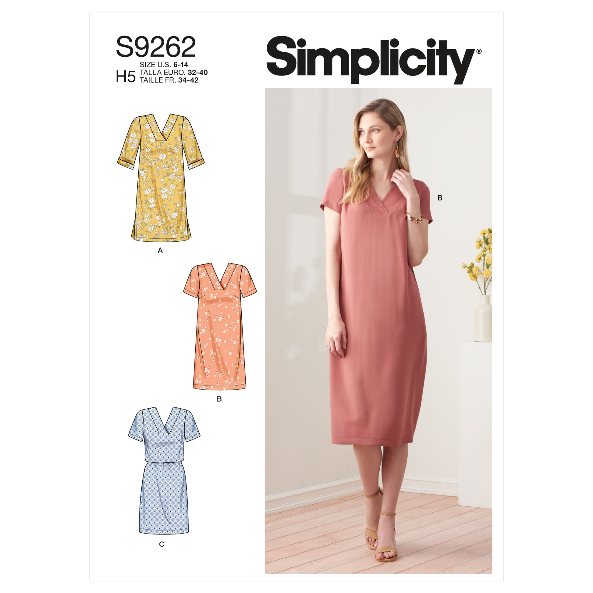 Symønster Simplicity 9262 - Kjole - Dame | Billede 6