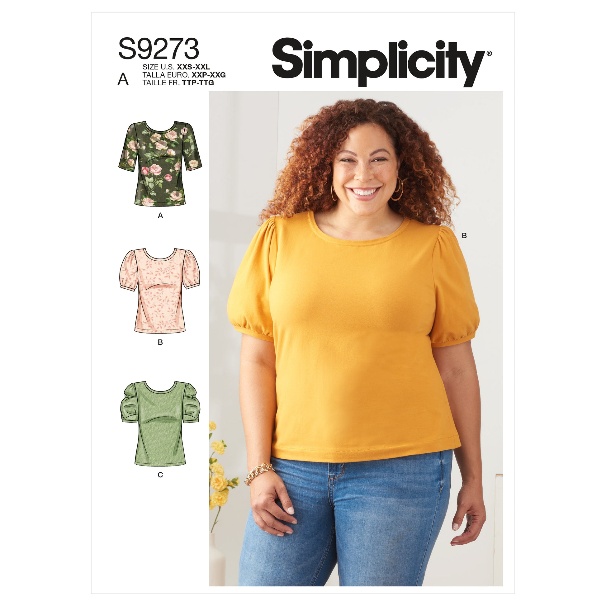 Symønster Simplicity 9273 - Top - Dame | Billede 6