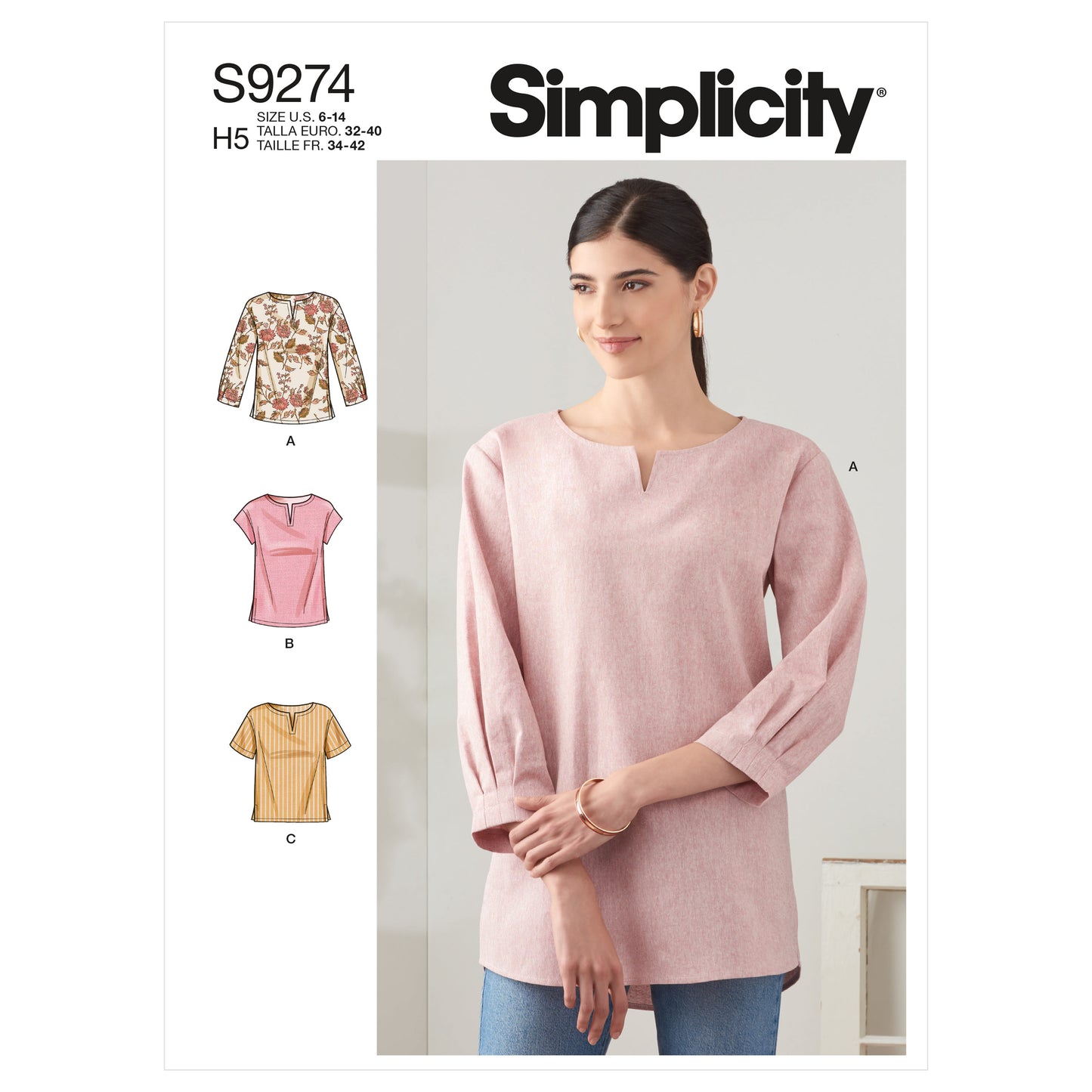 Symønster Simplicity 9274 - Top Bluse - Dame | Billede 6