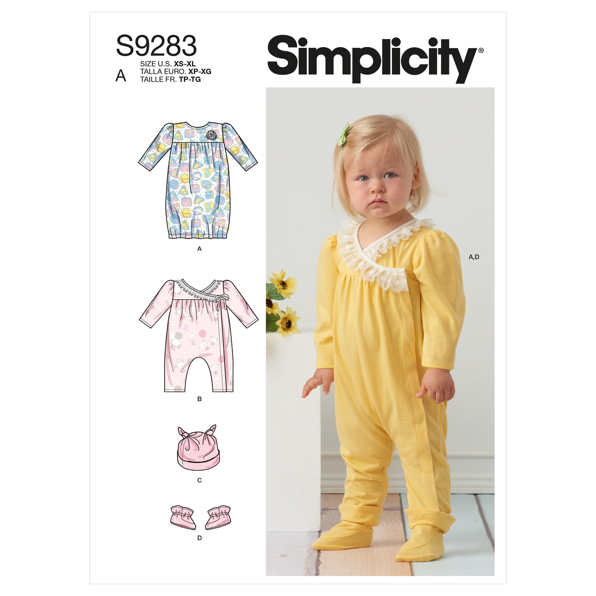 Symønster Simplicity 9283 - Buksedragt - Baby | Billede 7