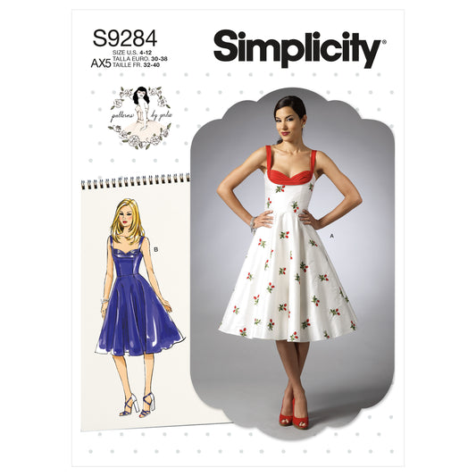 Symønster Simplicity 9284 - Kjole Vintage - Dame | Billede 2
