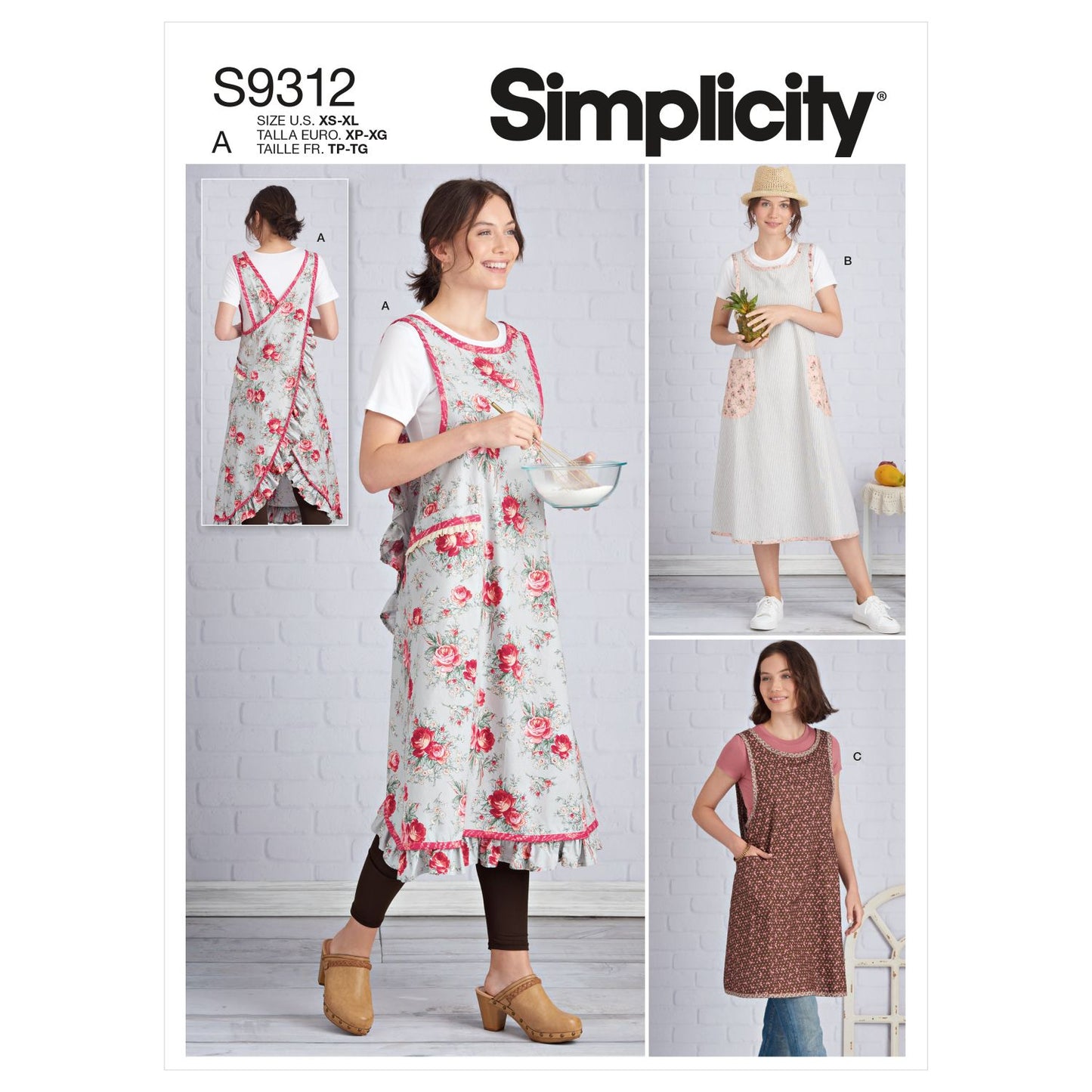 Symønster Simplicity 9312 - Forklæde - Dame | Billede 4