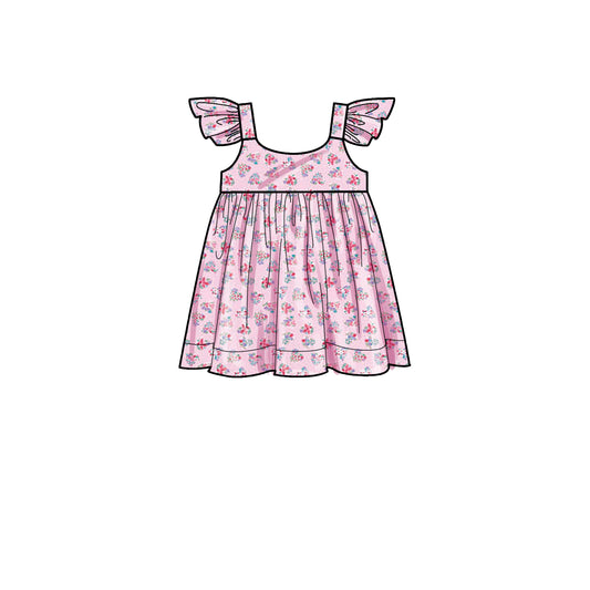 Symønster Simplicity 9317 - Kjole Shorts - Baby | Billede 2